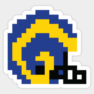 8 Bit Los Angeles Ram Helmet Sticker